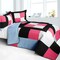 3-Piece Full/Queen Quilt Set with Handmade Geometric Patchwork and Texture